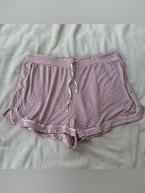 Gap Body Pink & White Stripe PJ Shorts